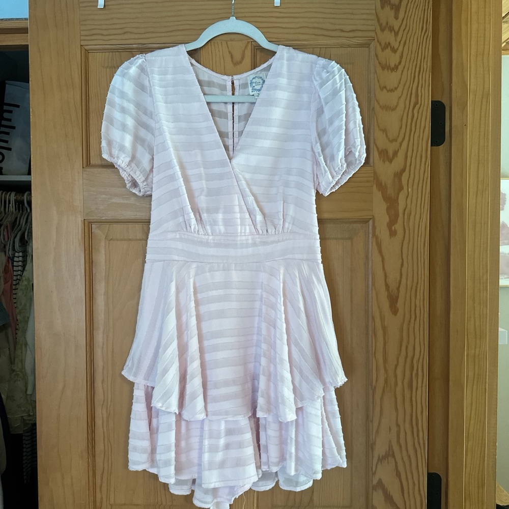 Blue Rain Light Pink Textured Dress